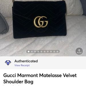Gucci Marmont Matelasse velvet bag